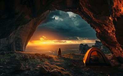 Tranquil Retreat Deep Within a Cave