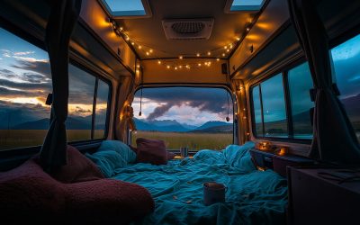The Soothing Sounds of Rain on a Van in a Field